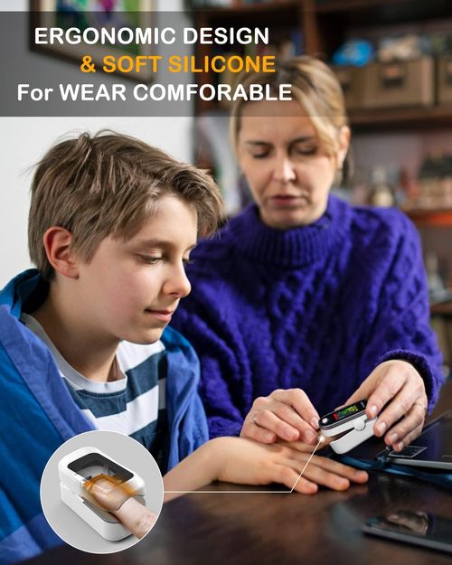 Finger Pulse Oximeter - Oxygen Meter Finger Pulse Oximeter - Blood Oxygen Saturation Monitor, Heart Rate and Rapid SpO2 Readings, Pulse Measurement with TFT Screen (Batteries Not Included)