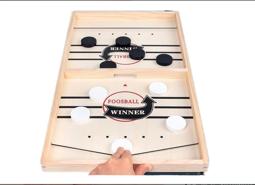 Foosball Winner Fast Sling Disc Board Game, 2 in 1 Fast Honda Disc Game for Party and Family Game
