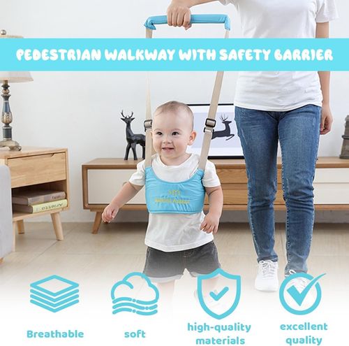 Baby Walking Harness (Taking First Steps) — Detachable Walking Aid , Child Safety Harness , Fits Waist Circumference 60–72 cm, Supports up to 25 kg , Color: Blue , A Walking Belt Designed Specifically for Toddlers