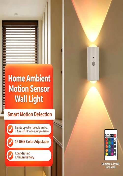 Ambiance Nightlight: Smart Sensor-Activated Hill-style Spotlightwith Magnetic Mount, Color-Changing Effects, Multi-scene Compatibility, and Ultra-long Battery Life