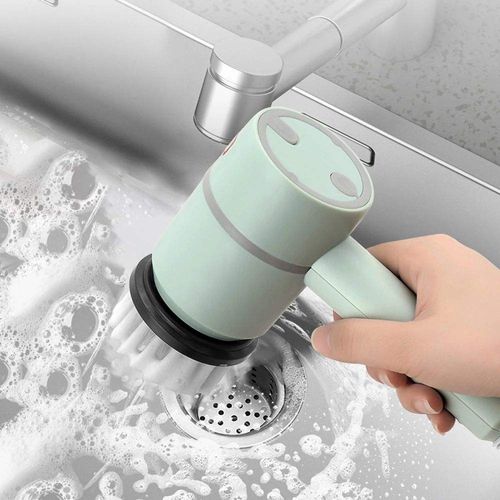 Automatic Spin Scrubber Wireless USB Rechargeable Electric Cleaning Brush for Kitchen & Bathtub Tile Dishwashing Safe Baby Use