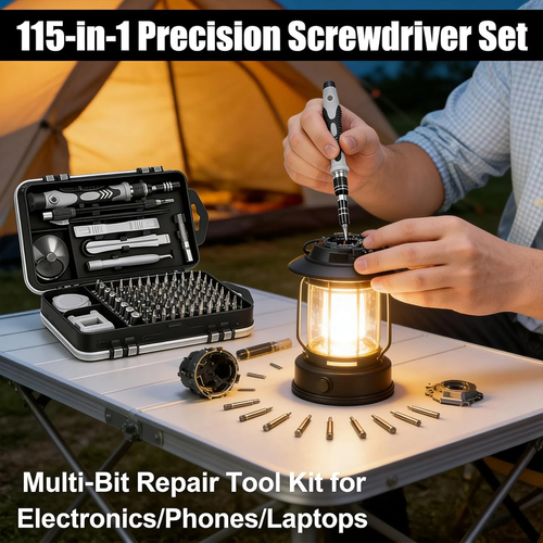 115-in-1 Miniature Screwdriver Set, Precision Screwdriver Set, Professional Repair Tool Set, Suitable for Mobile Phones, Computers, Watches, Game Consoles, Glasses, and Electronic Products, Men's Tool Gift Set