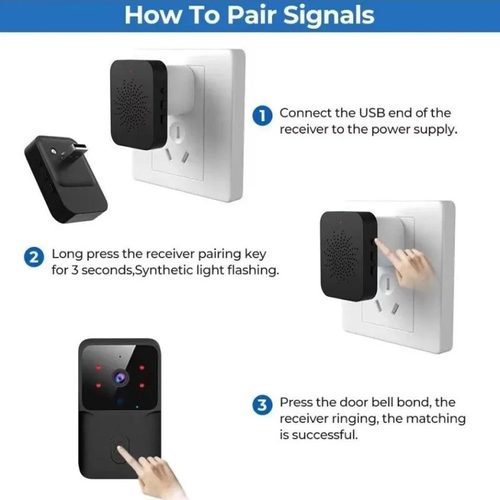M6 HD Doorbell with Camera Wireless Doorbell Infrared Night Vision Intercom Remote Smart Video Doorbell