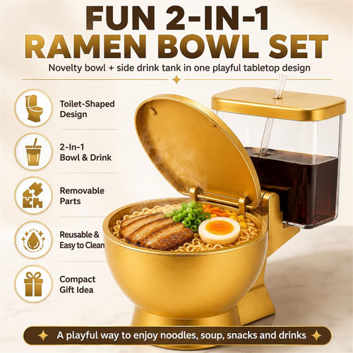 🍜Toilet Shaped Ramen Bowl