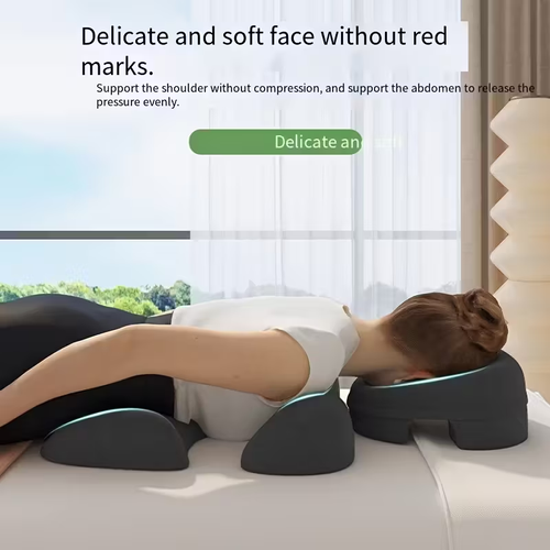 Multi Functional Beauty Massage Pillow, Facial & Body SPA-Level Support, Contoured Anti-Slip, Soft Microfiber, Classic Design, Comfortable Neck, Back, and Chest Support, Ideal for Home or Salon, All-Season, Hand Wash Only