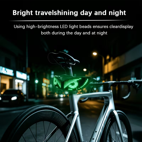 Intelligent automatic braking sensor light, supports text input via mobile phone, dynamic eye GIF, detachable rechargeable taillight, outdoor cycling taillight, can be installed on cycling helmets, suitable for various types of helmets and bicycles.
