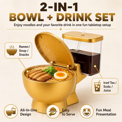 🍜Toilet Shaped Ramen Bowl