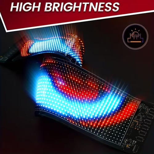LED Matrix Panel APP Control USB 5V Scrolling Text Pattern Animation Flexible LED Screen LED Sign Display for Car Windows Shop