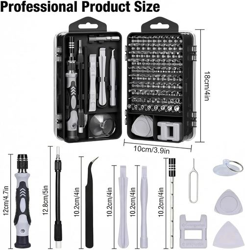 115-in-1 Miniature Screwdriver Set, Precision Screwdriver Set, Professional Repair Tool Set, Suitable for Mobile Phones, Computers, Watches, Game Consoles, Glasses, and Electronic Products, Men's Tool Gift Set