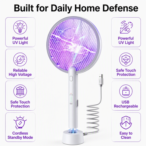 🔥HOT SALE🔥 COD！Dual‑Mode 2‑in‑1 Mosquito Killer Bat, USB Rechargeable UV Attraction Lamp, Portable Pest Control for Bedroom & Kitchen | Nairobi Inventory | Ships in 48 Hours | 7-Day No-Questions-Asked Returns and Exchanges. Cash-on-Delivery orders will be shipped from our Nairobi warehouse within 48 hours. Delivery takes 1–3 business days.