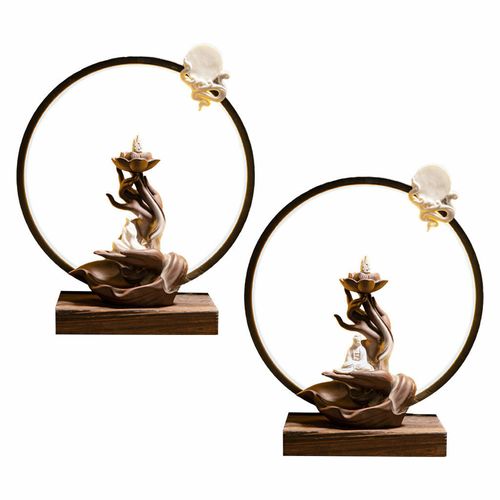 Backflow  Cone Burner Waterfall  Ornament Censer Holder for Gift