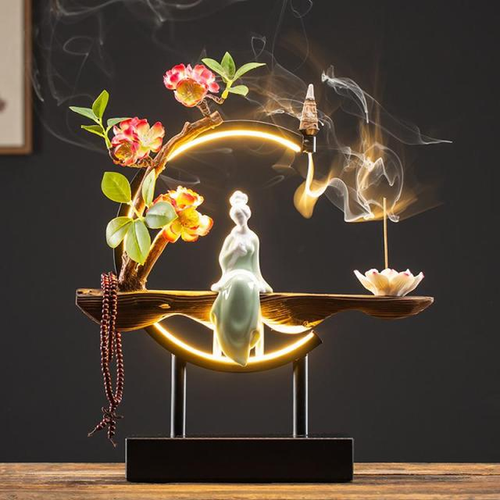 Waterfall Backflow Incense Burner Stick Holder Home Decoration Ceramic Burner
