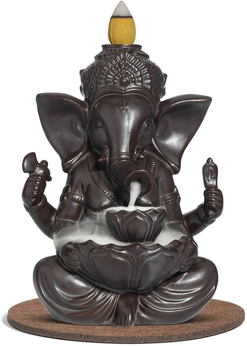 ComSaf Waterfall Backflow Incense Burner Ceramic, Handmade Censer Incense Cone H