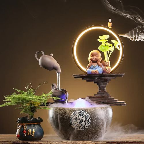 Antique Backflow Incense Burner Humidifier Decorative Fountain Home Fragranc Decoracion Para El Hogar Home Decor For Living Room
