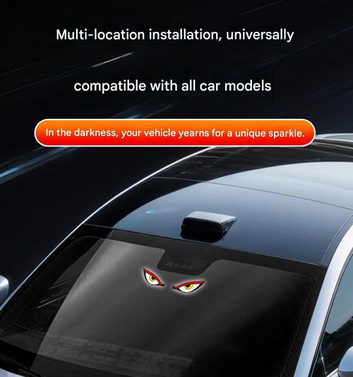 Car Window Solar-Powered    Demon Eye    Ambient Light — Interior Modification, Warning Light, USB Neon Lamp