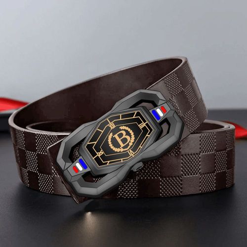 Men's leather belt, classic business style for young and middle-aged men, versatile and fashionable, popular casual belt for young people.