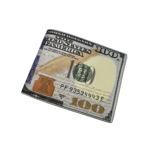 Model 1085 Anti-Magnetic RFID Money Clip — Men's PU Leather Card Holder, Card Case, and Bill Clip — Vintage Frosted Pocket Wallet