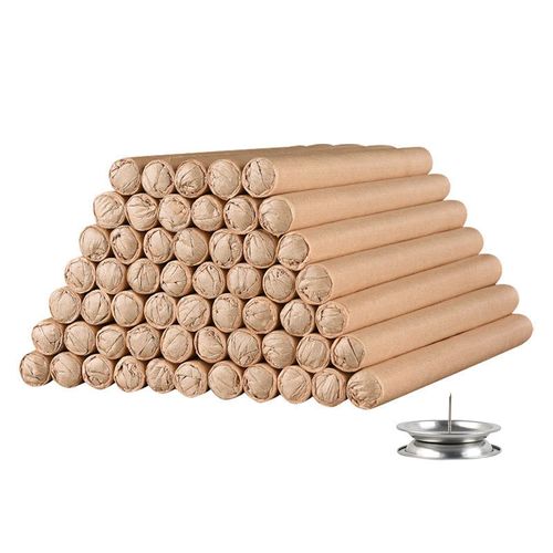 Pack of 50 Large Mugwort Sticks + Holder — Outdoor Insect Repellent, Indoor Aromatherapy
