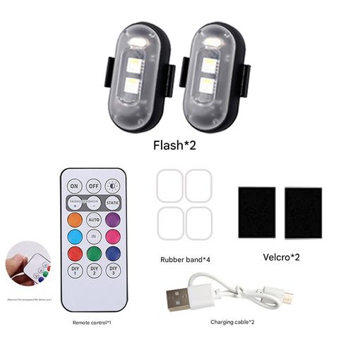Car LED Light, Remote Control LED Strobe Light, Anti-collision Aircraft Light Warning Light, Multifunctional Car Decorative Light, Multiple Lighting Modes