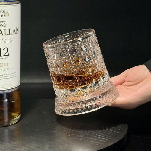 Light Luxury Style Creative Rotating Whiskey Glass — Premium Luminous, Self-Righting Beer Tumbler & Stress-Relieving Spinner Cup