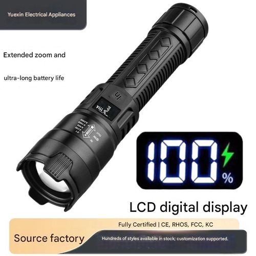 SUPER Bright Zoomable LED Headlamp 200m Long Range USB C Rechargeable 6 Light Modes Red Blue Emergency Strobe for Camping Hiking Emergencies High Performance Flashlight White Flashlight