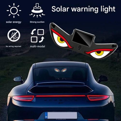 Car Window Solar-Powered    Demon Eye    Ambient Light — Interior Modification, Warning Light, USB Neon Lamp