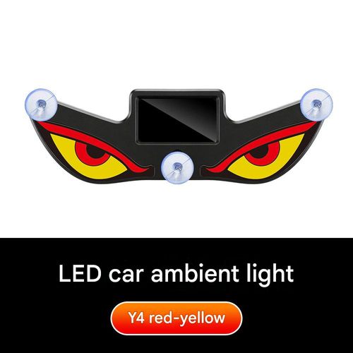 Car Window Solar-Powered    Demon Eye    Ambient Light — Interior Modification, Warning Light, USB Neon Lamp