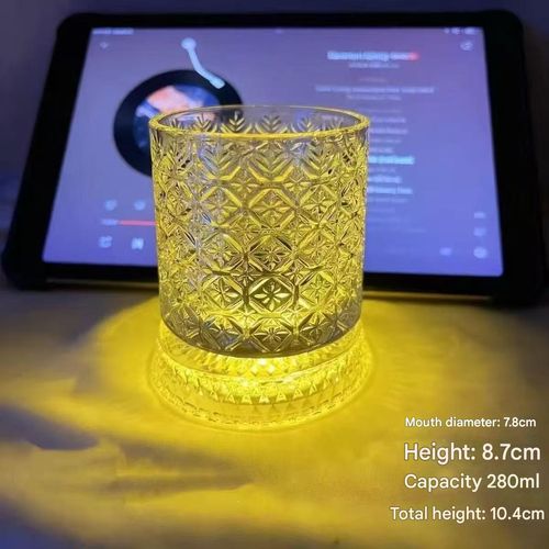 Light Luxury Style Creative Rotating Whiskey Glass — Premium Luminous, Self-Righting Beer Tumbler & Stress-Relieving Spinner Cup