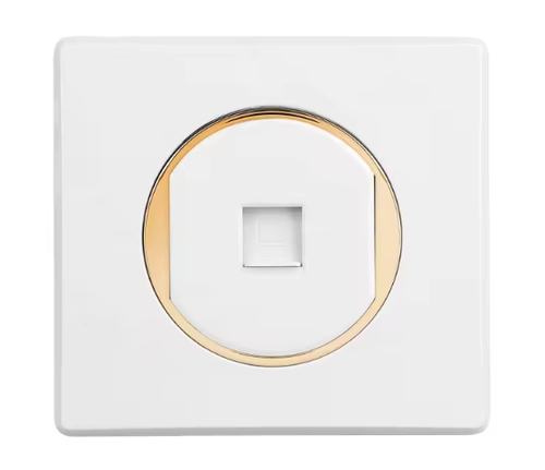 EU standard plastic material telephone wall socket