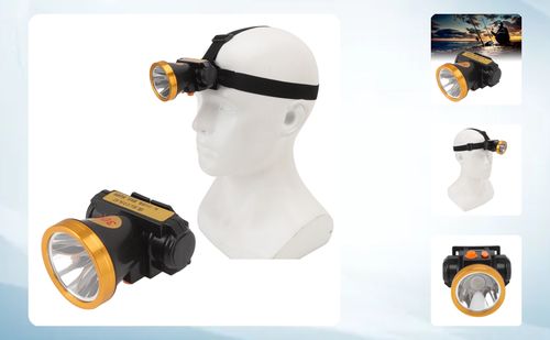Fishing headlamp, freely adjustable, battery rechargeable LED headlamp, suitable for camping and fishing
