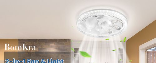 Ceiling Fans with Lights,Dimmable Brightness Memory,3 Fan Speeds,2200 Lumens LED Quiet Ceiling Fans Perfect for Small Spaces, Bedrooms, Home Offices