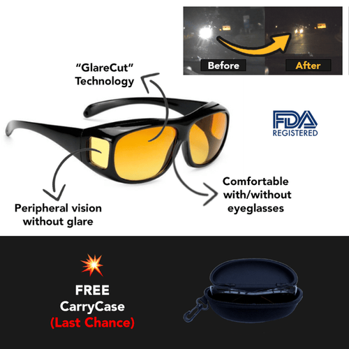 😎Headlight Glasses with GlareCut Technology (Drive Safely at Night)