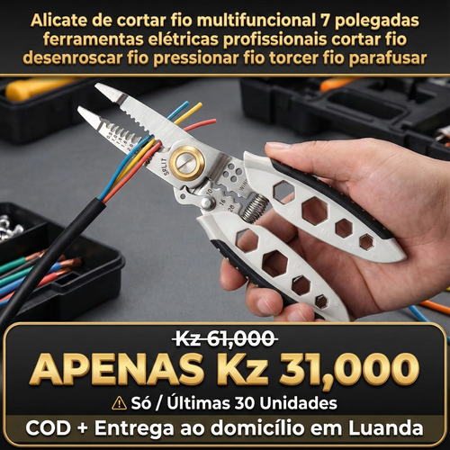 Alicate de cortar e pelar fio multifuncional 7 polegadas ferramenta elétrica de precisão cortador de fio puxador de fio prensador de fio enrolador de fio e parafuso