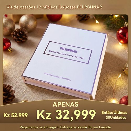 Kit de tinta de lábios 12 pérolas impermeáveis Batom impermeável não colante mate