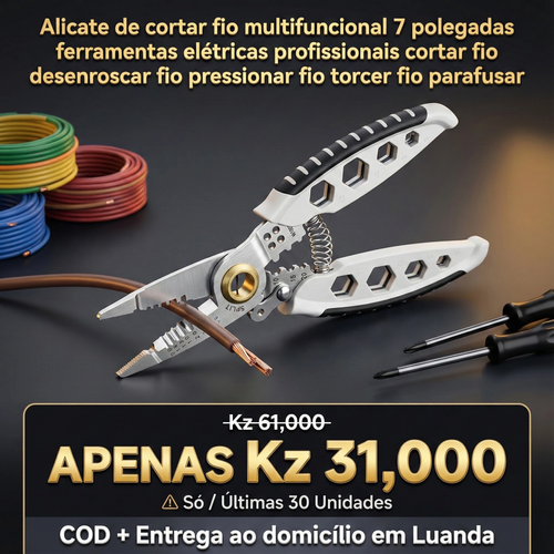 Alicate de cortar e pelar fio multifuncional 7 polegadas ferramenta elétrica de precisão cortador de fio puxador de fio prensador de fio enrolador de fio e parafuso