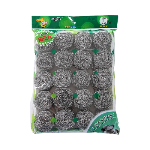 20pcs High-Zinc Wire Steel Ball Dishwashing Cleaning Equipments Steel Wool Pads Home Kitchen Utensils Supplies