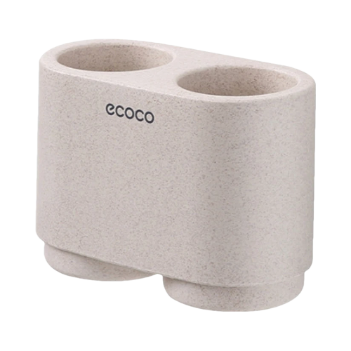 ECOCO Magnetic Suction Cup Toothpaste Toothbrush Holder Wall-Mounted Double Cup Holder Without Perforated Bathroom