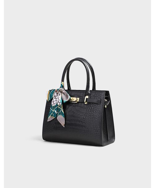 Women's Genuine Leather Classic Everyday Crossbody Tote Bag