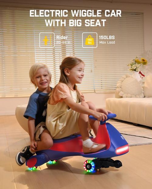 Electric Wiggle Car with Pedal, Ride on Toy