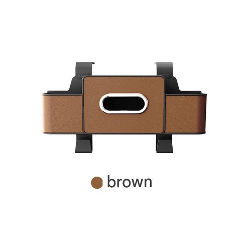 This multi-functional car storage bag combines a tissue box, cup holder, and hook, providing convenient rear seat storage in one convenient solution.