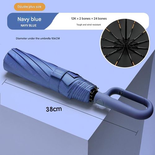This backpack can hold an extra-large folding umbrella. It features a ring lock design and is a high-quality dual-purpose design suitable for both sunny and rainy days.