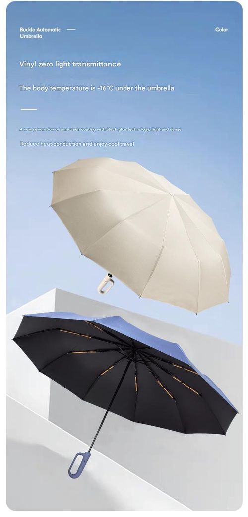 This backpack can hold an extra-large folding umbrella. It features a ring lock design and is a high-quality dual-purpose design suitable for both sunny and rainy days.