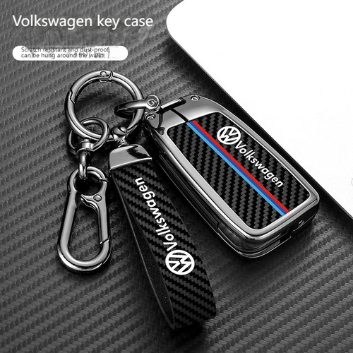 carbon fibre Ford Key Fob Cover Keychain Leather Car Smart Key Case Protector Holder