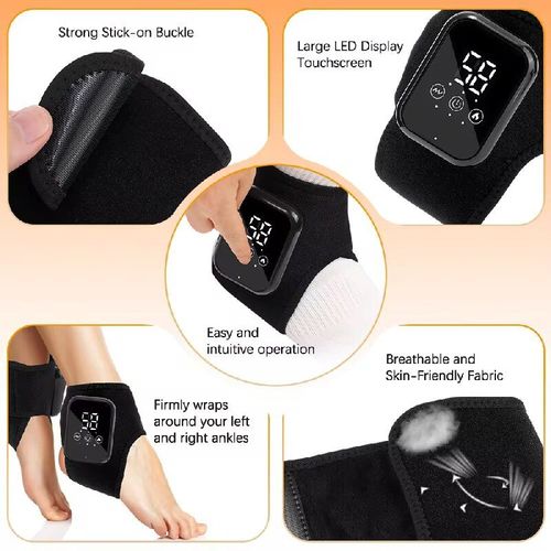 The Chinese Academy of Sciences strongly recommends the intelligent hot compress and massage ankle brace. Wearing it and applying pressure helps loosen tight muscles and tendons, relieve old sports sprains, and alleviate ankle pain after a long day of sitting. The graphene's far-infrared heat penetrates the fascia layer, directly reaching the affected area.