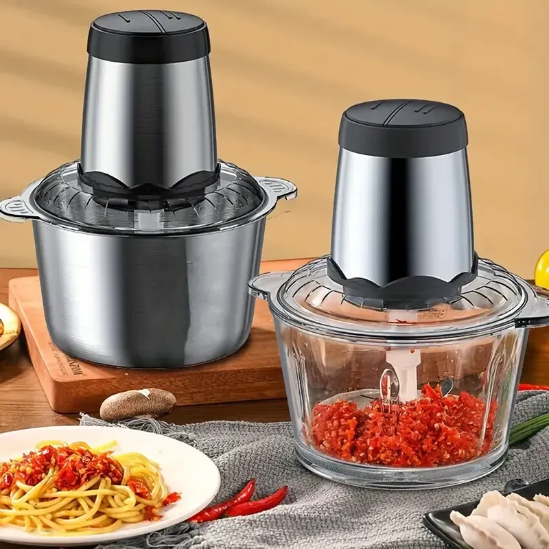 Powerful Electric Food Processor Kitchen Food Chopper Blender Meat Grinder Mixer, 300W Electric Meat Grinder Food Chopper, Kitchen Cutter For Vegetable, Onion, Garlic, Meat, Nuts, And Youngsters Food