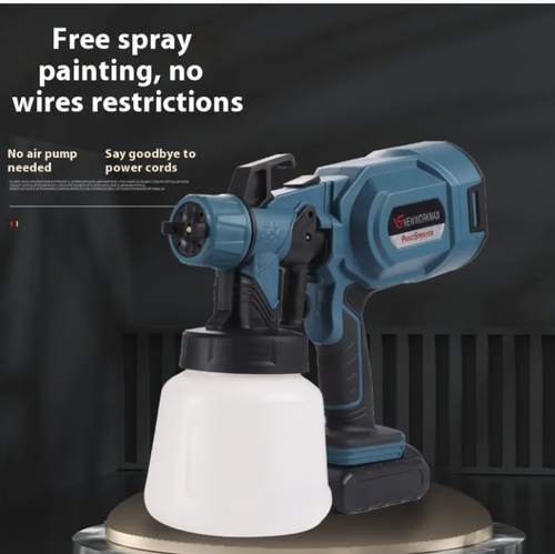 A wireless electric spray gun that combines power and charging functions. It effortlessly breaks free from constraints. With just one charge, it can meet multiple spraying needs. This makes spraying simple and efficient! During spraying, you can move as you wish, completely without the restrictions of cables. Moreover, the charging is super fast, and you no longer have to worry about battery life. The spraying efficiency is now at its peak!