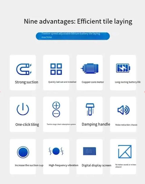 The world-famous lithium battery tile tiling machine is now on the market. Now it can lay 200 square meters of tiles a day. No need to bend down to knock or press hard. The machine will automatically vibrate and level the tiles when it is turned on, saving waist and energy. Say goodbye to empty drums and rework. The machine has high-frequency vibration, which can directly maximize the tile fit.
