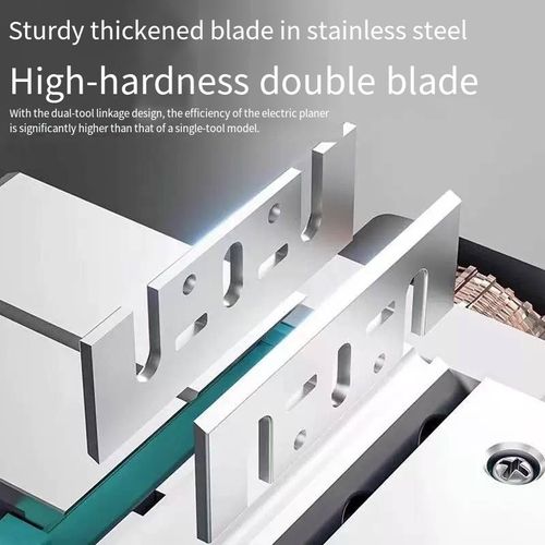 Are you still struggling with rough wood? Are you still worried about not being able to plane flat boards? This electric wood planer has the cutting force of a small tornado. It can even bend even the hardest wood. Old pine and hard birch will be revealed in a flash. The 3mm ultra-thin planing volume is so precise that it can cut wood chips as thick as a piece of paper. Even experienced carpenters with decades of experience would exclaim that this force can cut through steel plates.