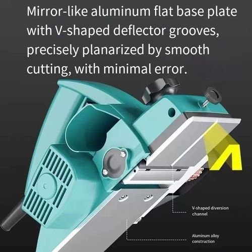 Are you still struggling with rough wood? Are you still worried about not being able to plane flat boards? This electric wood planer has the cutting force of a small tornado. It can even bend even the hardest wood. Old pine and hard birch will be revealed in a flash. The 3mm ultra-thin planing volume is so precise that it can cut wood chips as thick as a piece of paper. Even experienced carpenters with decades of experience would exclaim that this force can cut through steel plates.