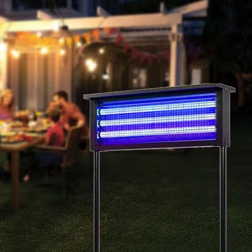 Solar mosquito killer lamp, powered by solar energy without wiring. Blue light attracts mosquitoes + physical mosquito control. Safe and environmentally friendly. Can be hung or plugged into the ground. Has a wide mosquito-killing range, allowing you to stay free from mosquito troubles in outdoor scenarios. It is a thoughtful guardian for a mosquito-free summer night outdoors.